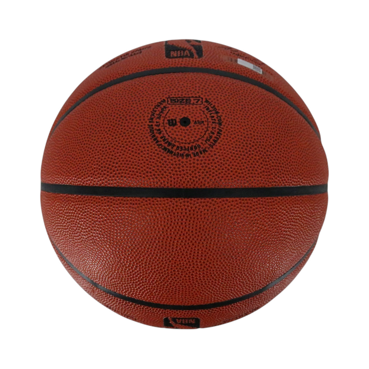 Patrick Ewing New York Knicks Autographed Inscribed HOF 08 Wilson NBA Basketball CX Auth