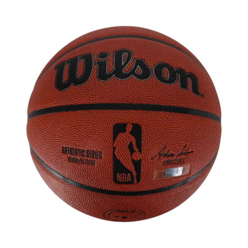 Patrick Ewing New York Knicks Autographed Inscribed HOF 08 Wilson NBA Basketball CX Auth