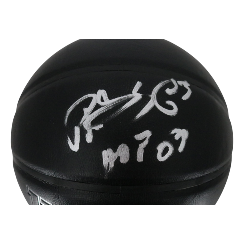 Patrick Ewing New York Knicks Autographed Inscribed HOF 08 Black Knicks Logo NBA Basketball CX Auth