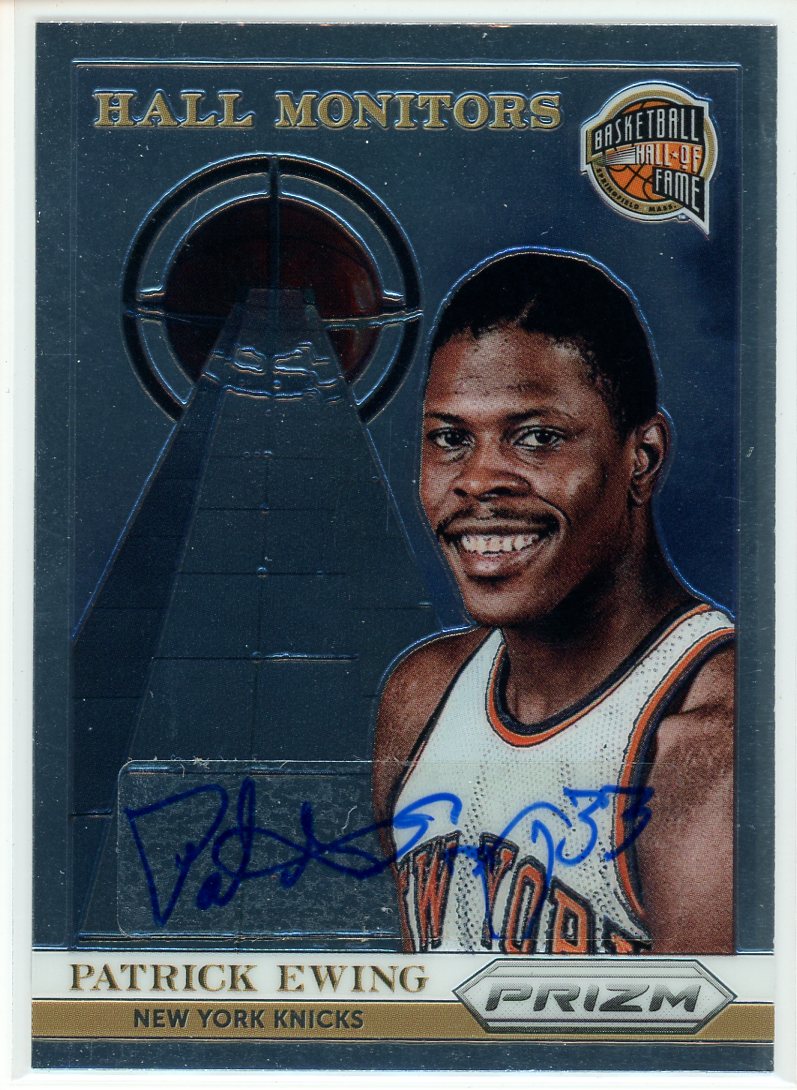 2013 Panini Prizm Hall Monitors Patrick Ewing Card Signed Sticker Auto