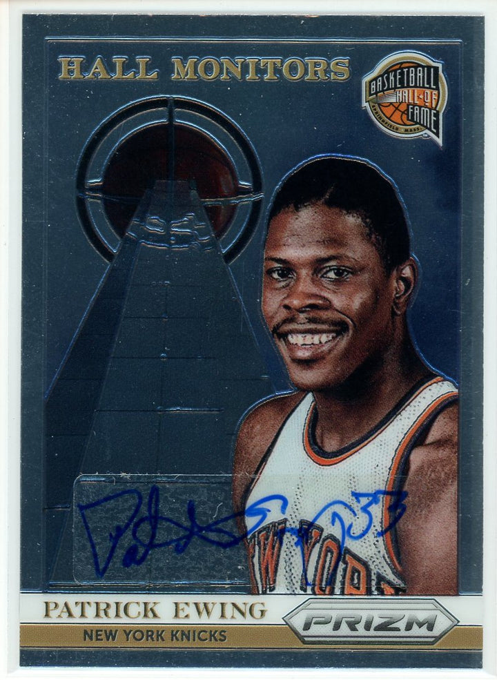 2013 Panini Prizm Hall Monitors Patrick Ewing Card Signed Sticker Auto