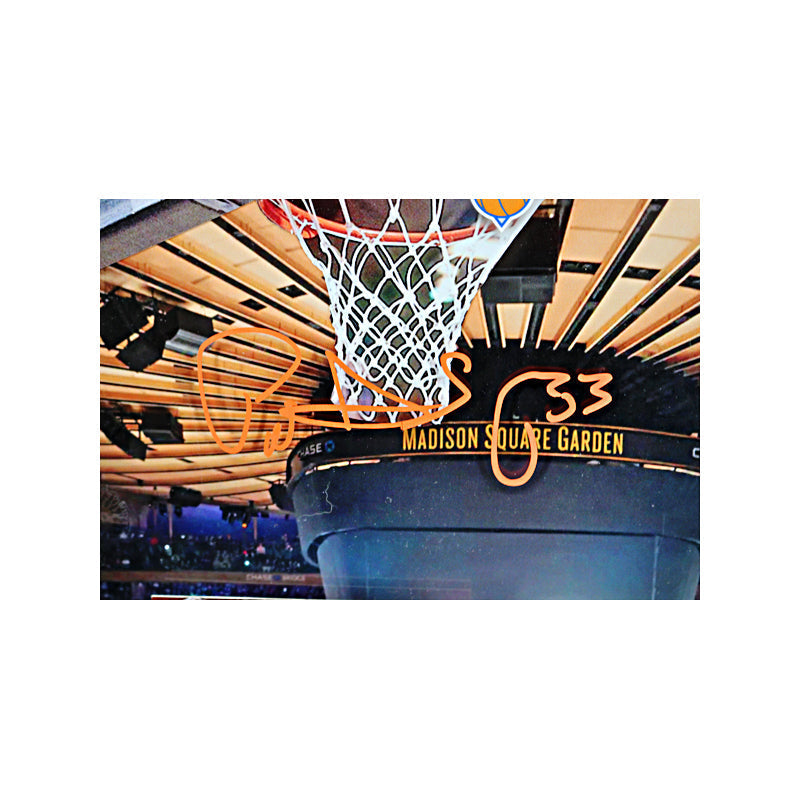 Patrick Ewing New York Knicks Autographed and Framed 19"x22" 3D Plexi/Card Collage