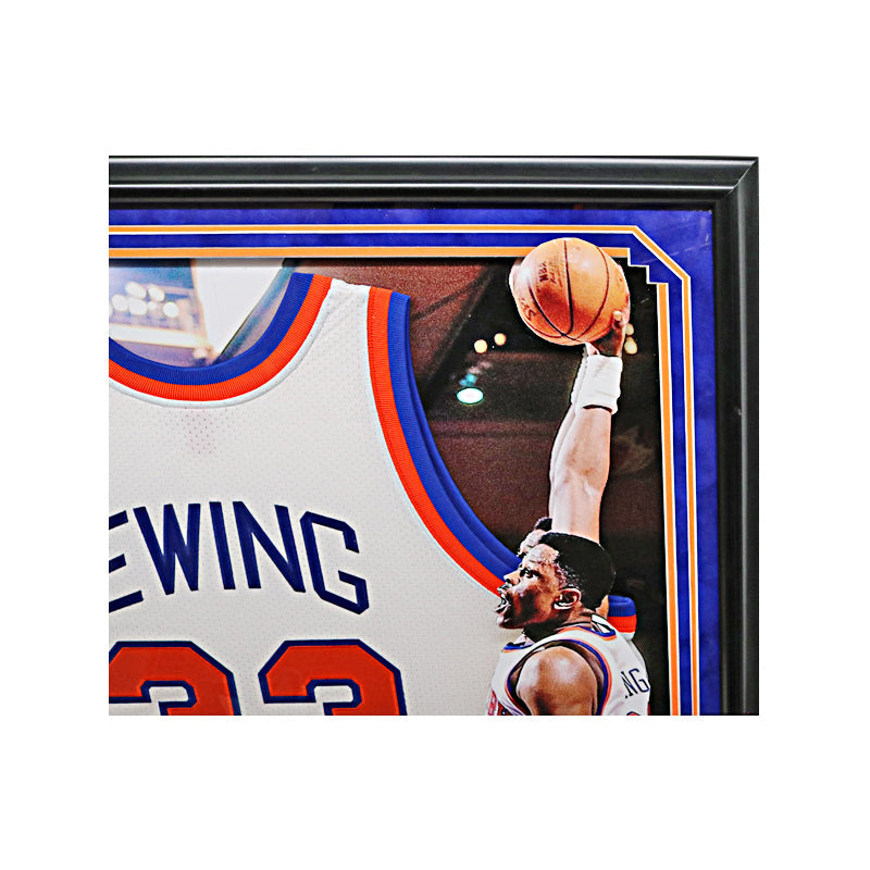 Patrick Ewing New York Knicks Autographed Signed Framed Mitchell & Ness Jersey (CX Auth)