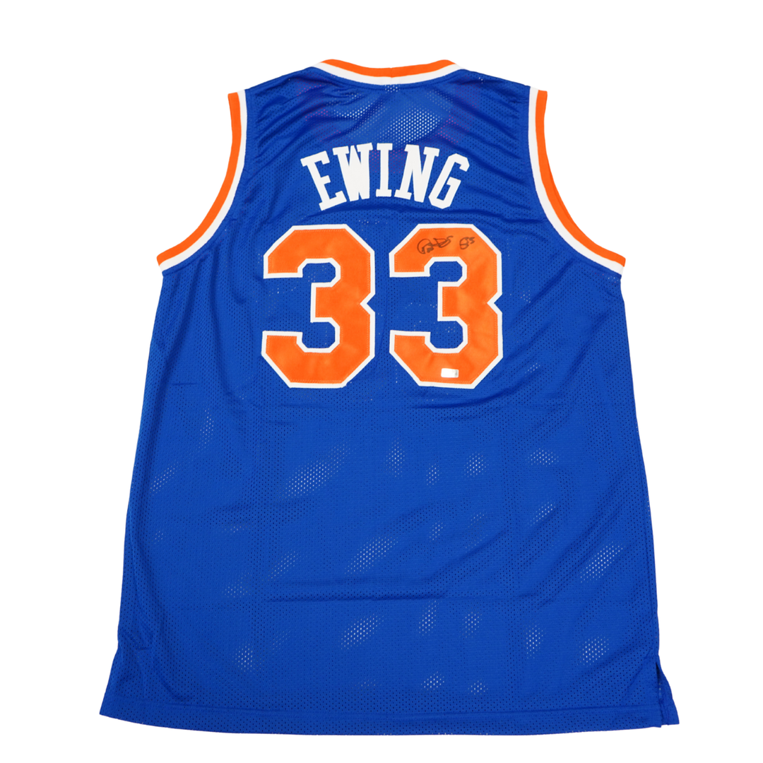 Patrick Ewing New York Knicks Autographed Signed Pro-Style Blue Jersey (CX Auth)