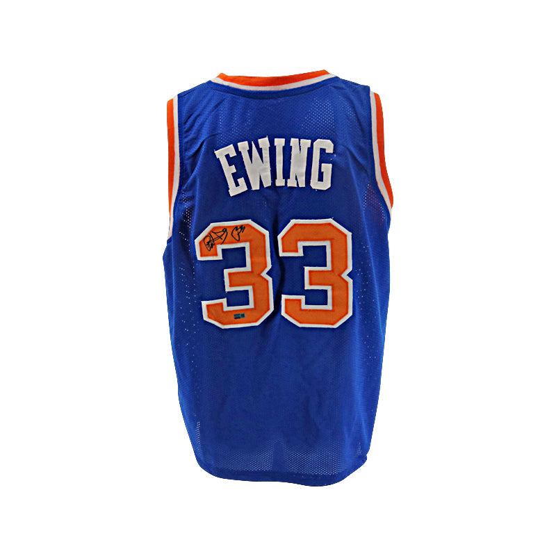 Patrick Ewing New York Knicks Autographed Signed Pro-Style Blue Jersey (CX Auth)