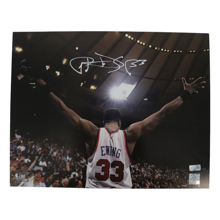 Patrick Ewing New York Knicks Autographed Arms Out 11x14 Photograph CX Auth