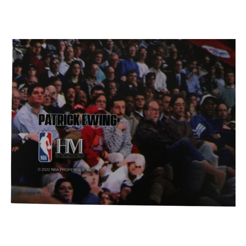 Patrick Ewing New York Knicks Autographed Blue Jersey Dunk 11x14 Photograph CX Auth