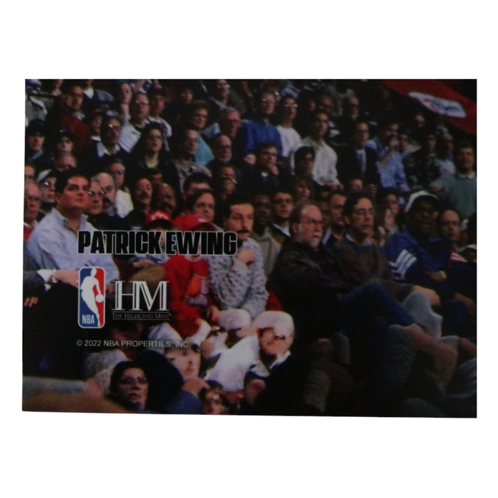 Patrick Ewing New York Knicks Autographed Blue Jersey Dunk 11x14 Photograph CX Auth