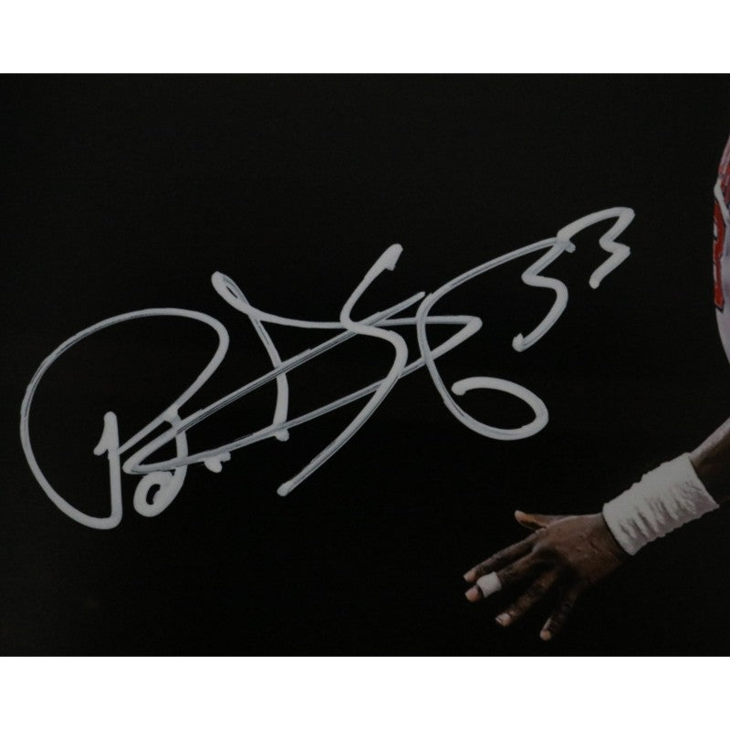 Patrick Ewing New York Knicks Autographed White Jersey Dunk 11x14 Photograph CX Auth