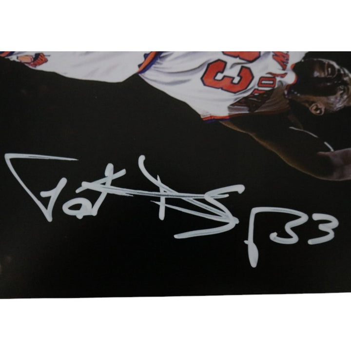 Patrick Ewing New York Knicks Autographed 11x14 Photograph with Olajuwon CX Auth