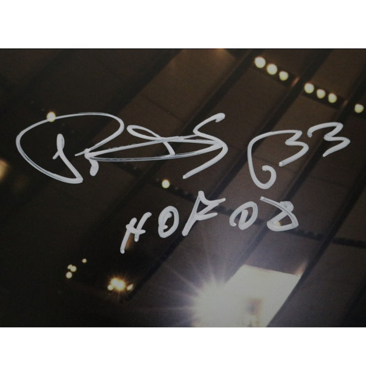 Patrick Ewing New York Knicks Autographed Inscribed HOF 08 Arms Out 11x14 Photograph CX Auth