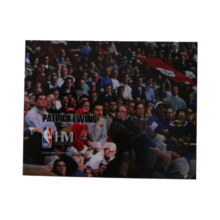 Patrick Ewing New York Knicks Autographed Inscribed HOF 08 Blue Jersey Dunk 11x14 Photograph CX Auth