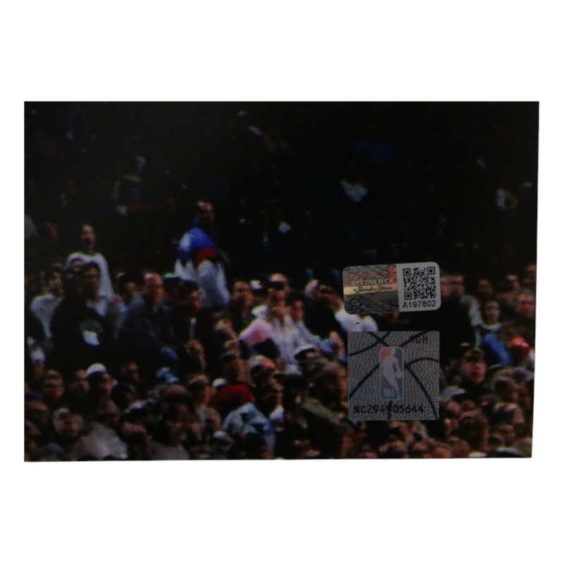 Patrick Ewing New York Knicks Autographed Blue Jersey Dunk 16x20 Photograph CX Auth