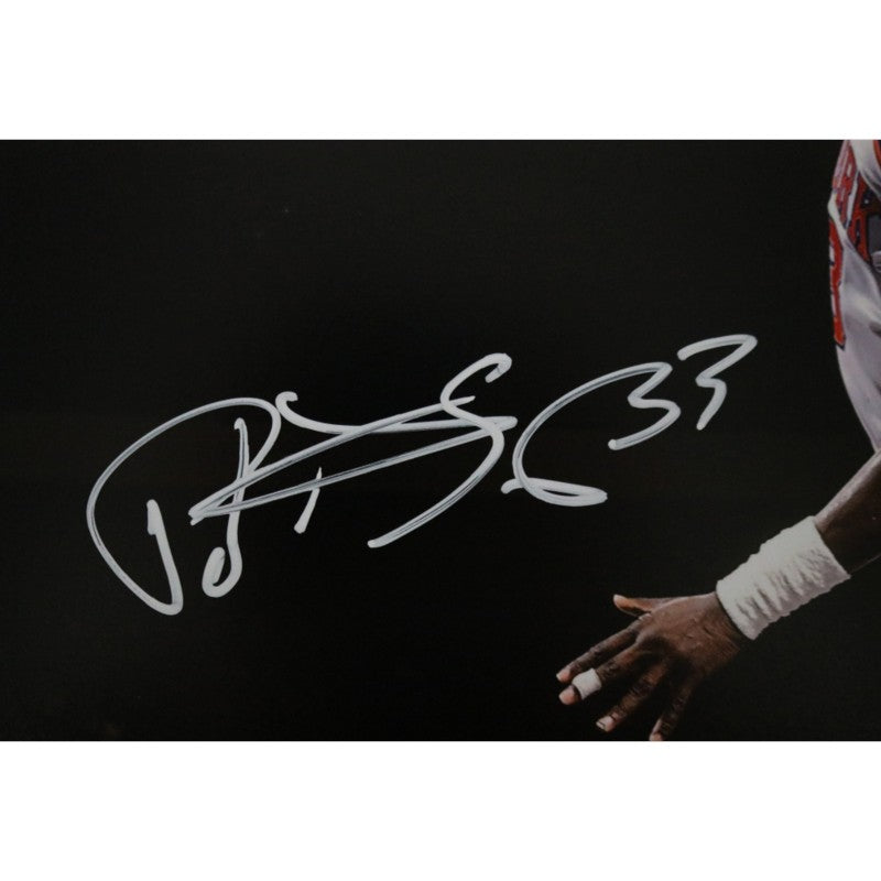 Patrick Ewing New York Knicks Autographed White Jersey Dunk 16x20 Photograph CX Auth