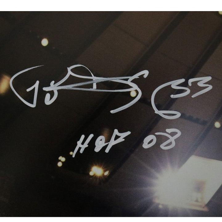 Patrick Ewing New York Knicks Autographed Inscribed HOF 08 Arms Out 16x20 Photograph CX Auth