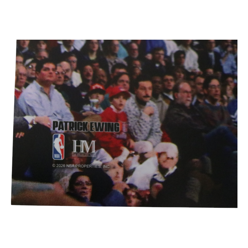 Patrick Ewing New York Knicks Autographed Inscribed HOF 08 Blue Jersey Dunk 16x20 Photograph CX Auth