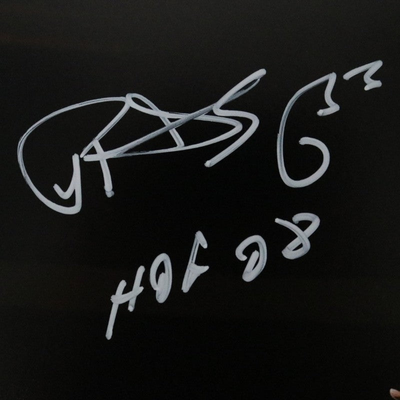 Patrick Ewing New York Knicks Autographed Inscribed HOF 08 White Jersey Dunk 16x20 Photograph CX Auth