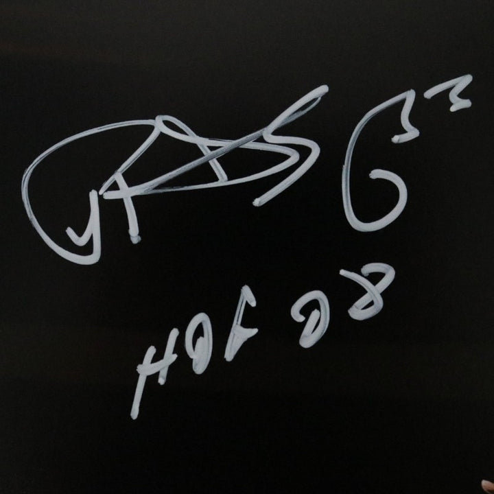 Patrick Ewing New York Knicks Autographed Inscribed HOF 08 White Jersey Dunk 16x20 Photograph CX Auth