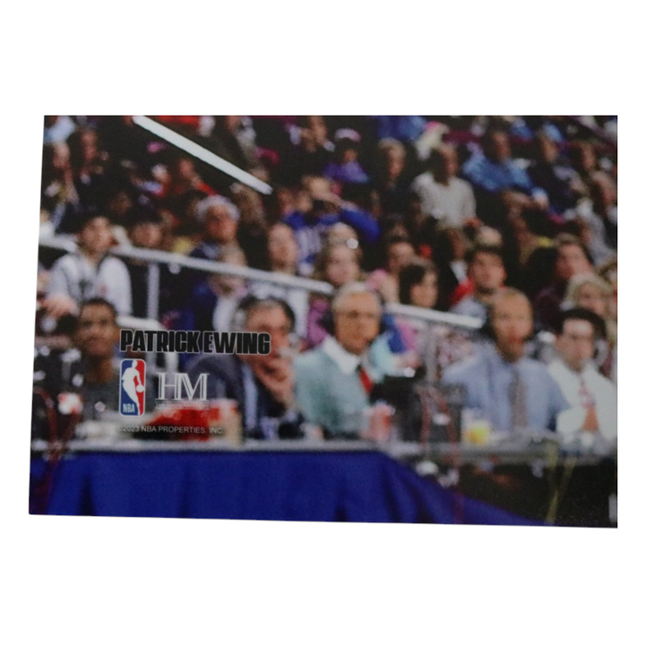 Patrick Ewing New York Knicks Autographed Inscribed HOF 08 White Jersey Dunk 16x20 Photograph CX Auth
