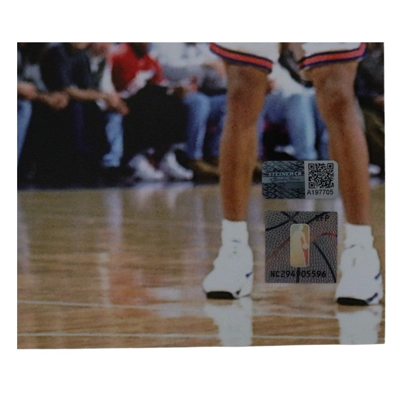 Patrick Ewing New York Knicks Autographed Inscribed HOF 08 16x20 Photograph with Olajuwon CX Auth
