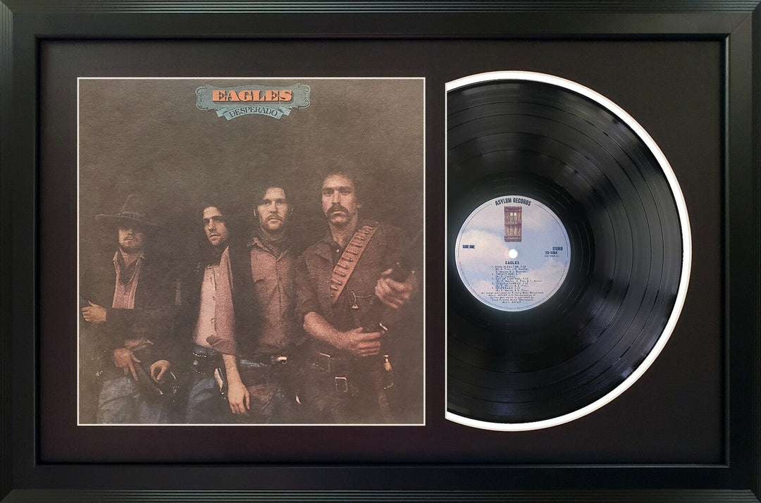 Eagles Desperado Genuine Vinyl Record & Cover Professionally Framed 17.5 x 26.5 Display with a Black Mat