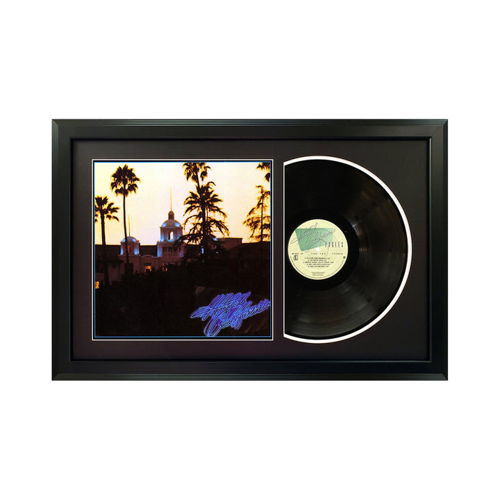 Eagles Hotel California Vinyl Record & Cover Professionally Framed Display with a Black Mat