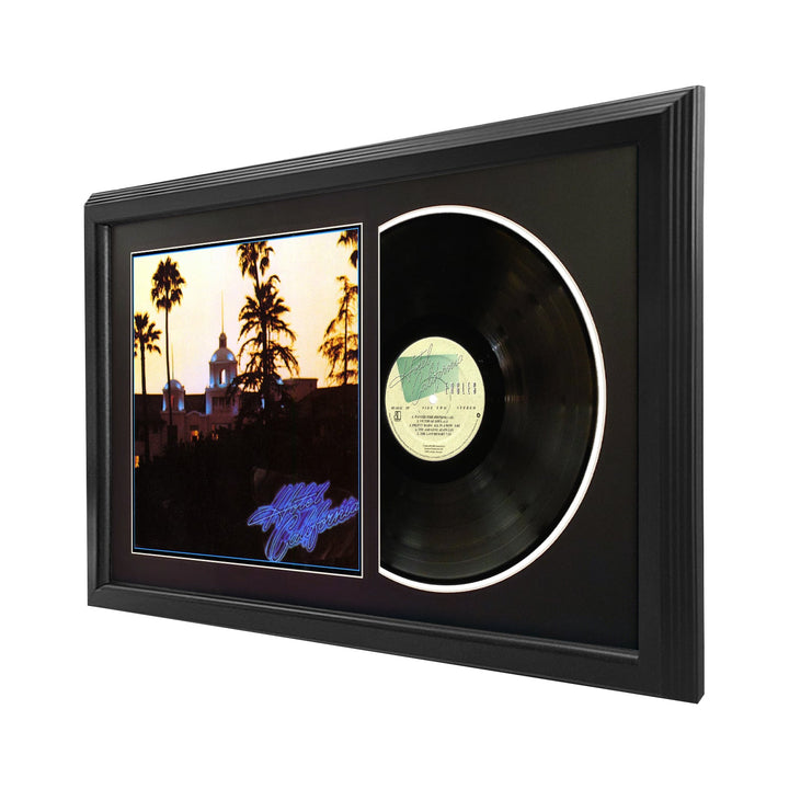 Eagles Hotel California Vinyl Record & Cover Professionally Framed Display with a Black Mat