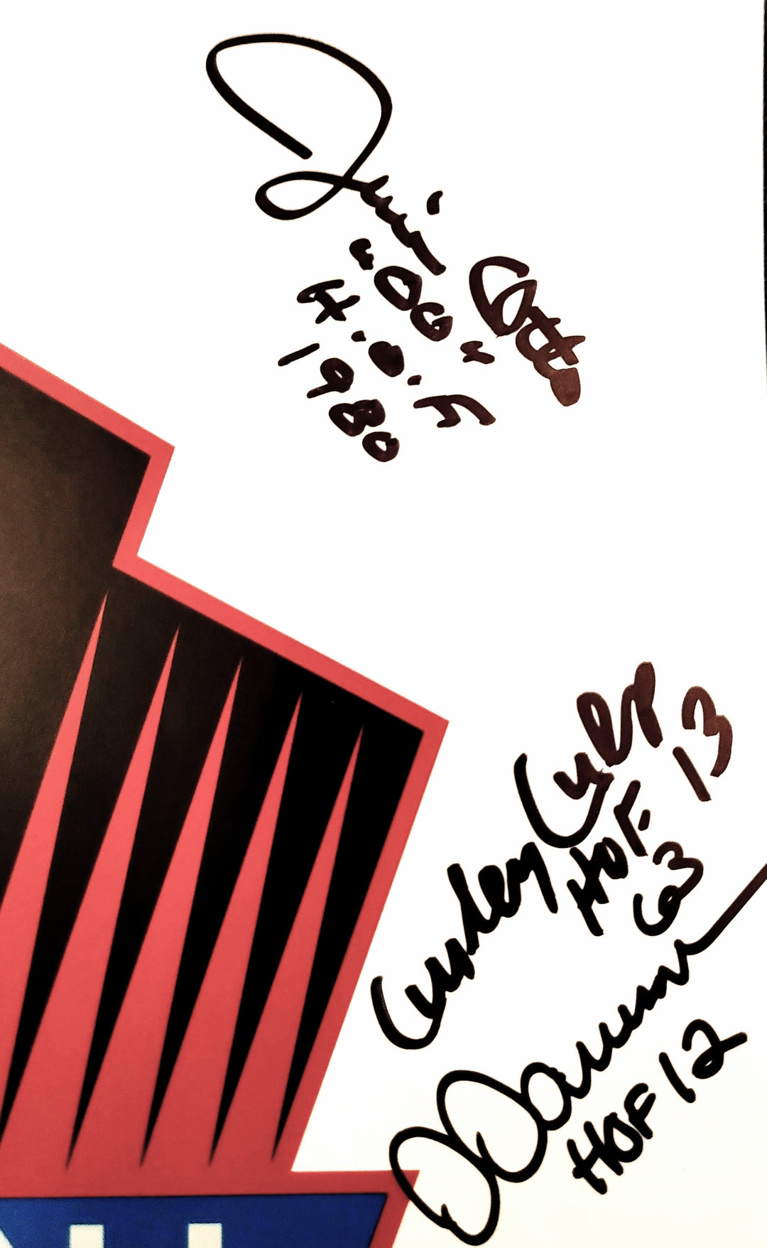 Eight (8) NFL Hall of Famers Signed  Pro Football Hall of Fame 11x14 Logo Photo (JSA COA)