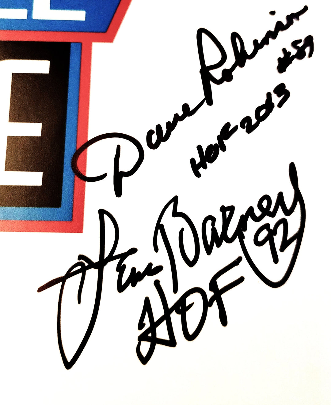 Eight (8) NFL Hall of Famers Signed  Pro Football Hall of Fame 11x14 Logo Photo (JSA COA)