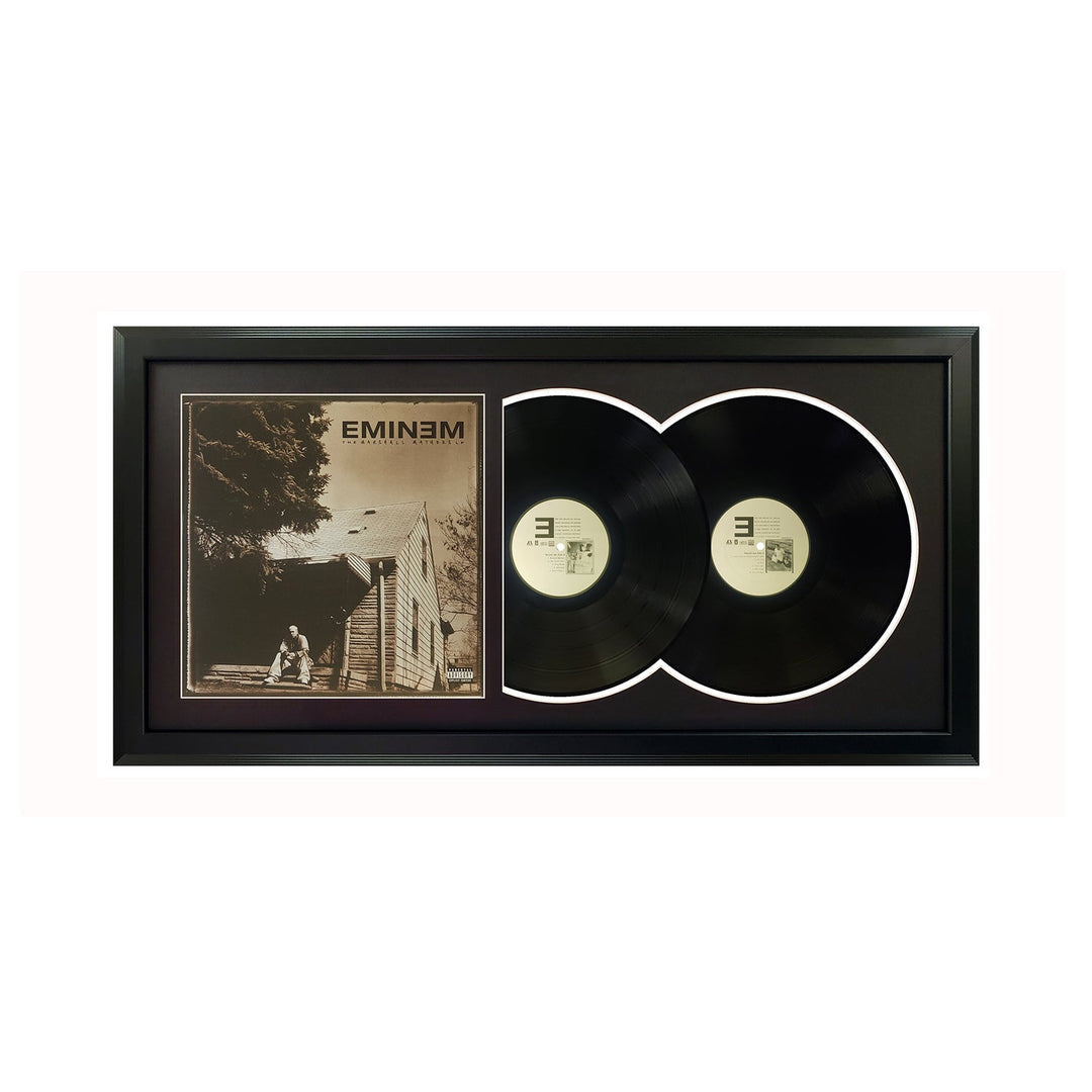 Eminem The Marshall Mathers LP Genuine Double Vinyl Records & Cover Professionally Framed 17.5 x 34.5 Wall Display with a Black Mat
