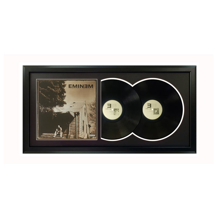 Eminem The Marshall Mathers LP Genuine Double Vinyl Records & Cover Professionally Framed 17.5 x 34.5 Wall Display with a Black Mat