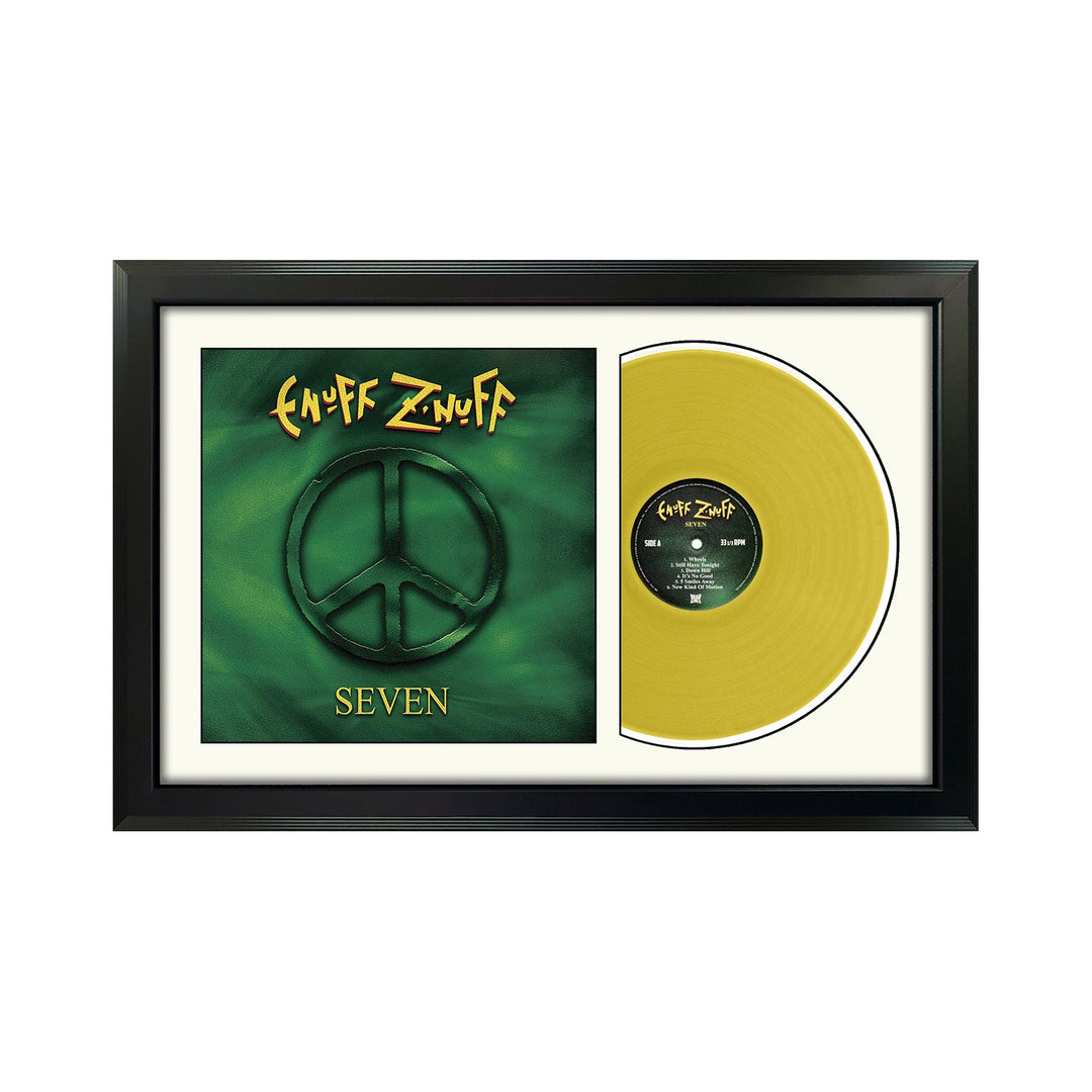 Enuff Z'Nuff Seven Genuine Vinyl Record & Cover Professionally Framed Wall Display with a White Mat