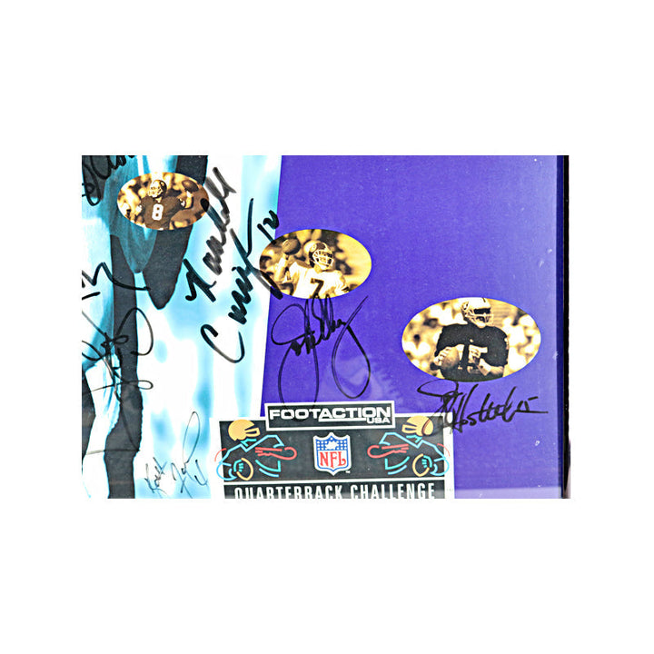 NFL All Time Great Quarterbacks 13 Signature Multi-Signed Footaction Quarterback Challenge Framed 24x36 Poster (JSA LOA)