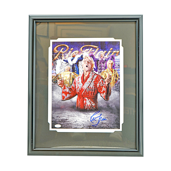 Ric Flair WWE Autographed Framed 11x14 Nature Boy Collage Photo JSA COA