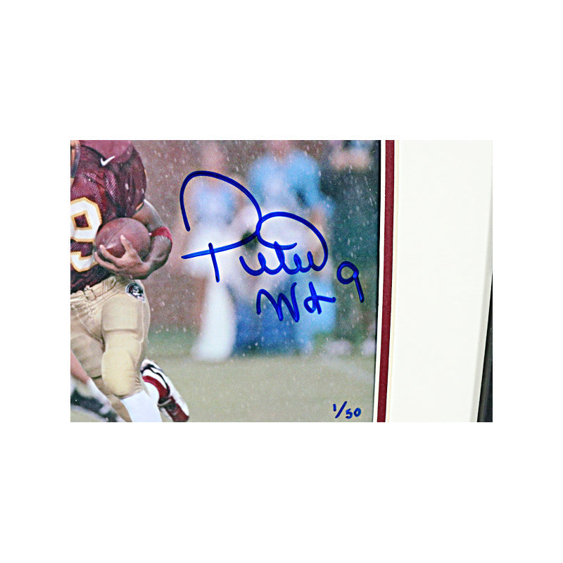 Peter Warrick Florida State University Autographed 11"x14" Framed Collage with an Authentic Piece of Brick from Doak Campbell Stadium (CX Auth & Battle's End LOA)