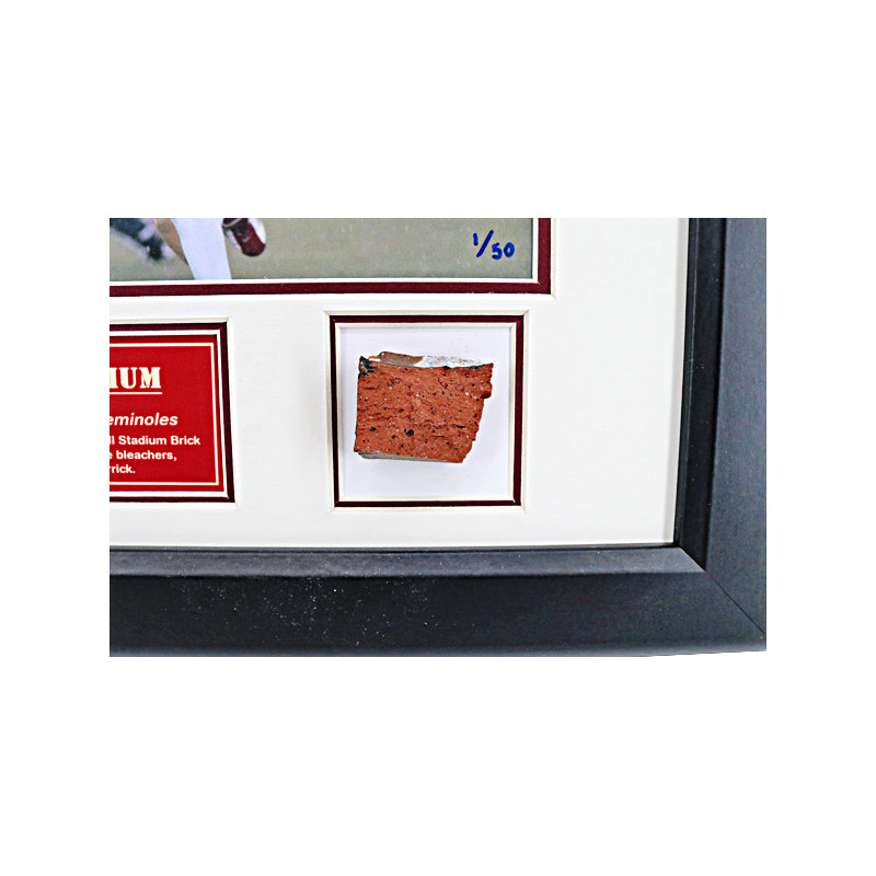 Peter Warrick Florida State University Autographed 11"x14" Framed Collage with an Authentic Piece of Brick from Doak Campbell Stadium (CX Auth & Battle's End LOA)