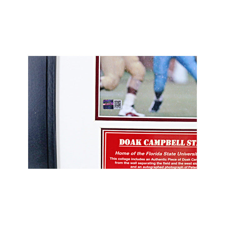 Peter Warrick Florida State University Autographed 11"x14" Framed Collage with an Authentic Piece of Brick from Doak Campbell Stadium (CX Auth & Battle's End LOA)