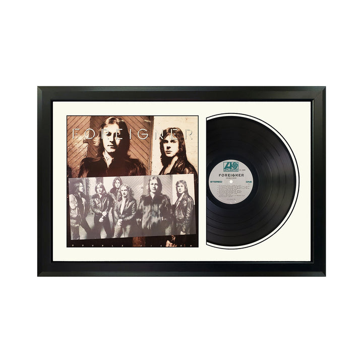 Foreigner Double Vision Genuine Vinyl Record & Cover Professionally Framed Display with a White Mat