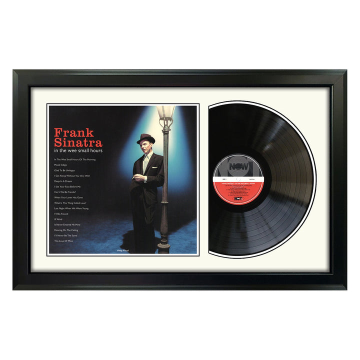 Frank Sinatra In The Wee Small Hours Genuine Vinyl Record & Cover Professionally Framed 17.5 x 26.5 Display with a White Mat