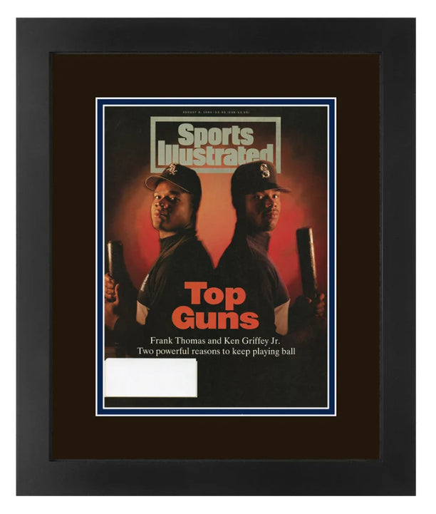 Frank Thomas and Ken Griffey Jr. Hall of Famers Matted and Framed Sports Illustrated Magazine August 8, 1994 Original Issue