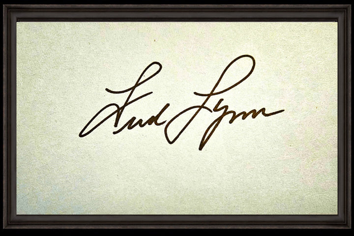 Fred Lynn Boston Red Sox Signed 3x5 Index Card in a Black Frame