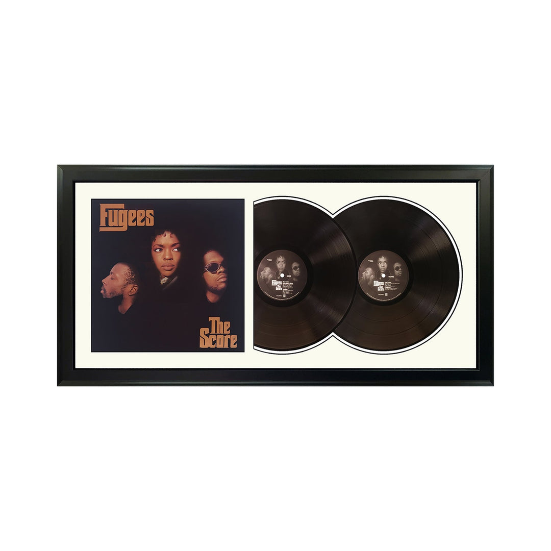 Fugees The Score Genuine Double Vinyl Records & Cover Professionally Framed 17.5 x 34.5 Wall Display with a White Mat