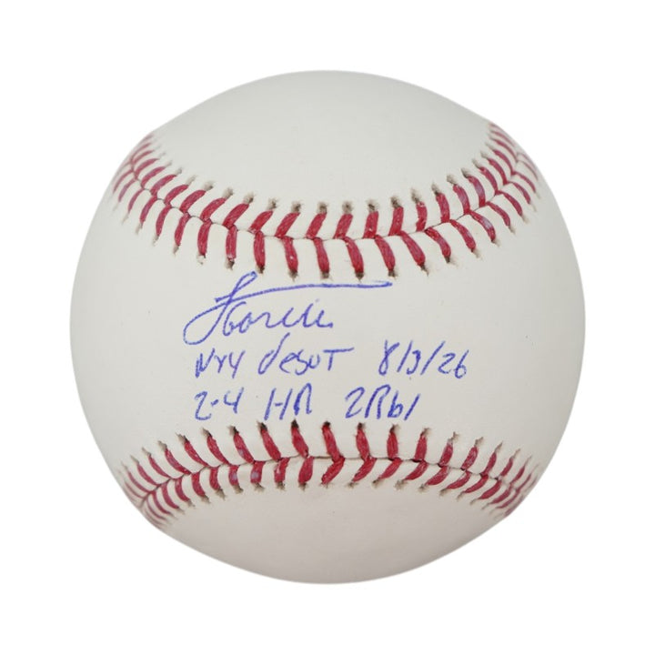 Luis Garcia Jr New York Yankees Autographed Inscribed NYY Debut OMLB Baseball CX Auth