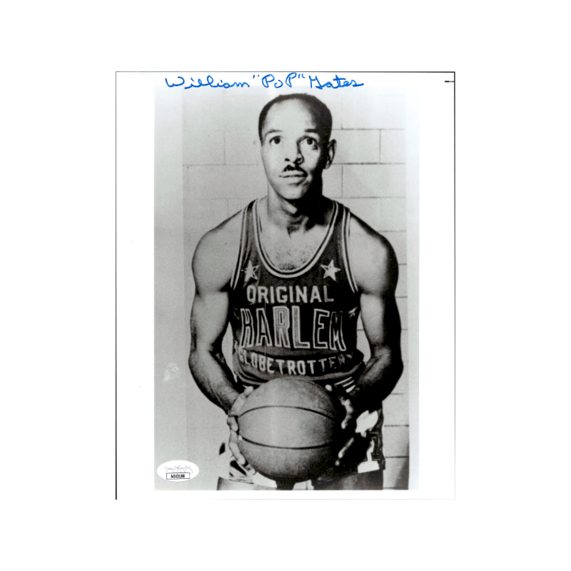 William "Pop" Gates Harlem Globetrotters Autographed Signed 8x10 Photograph (JSA COA)