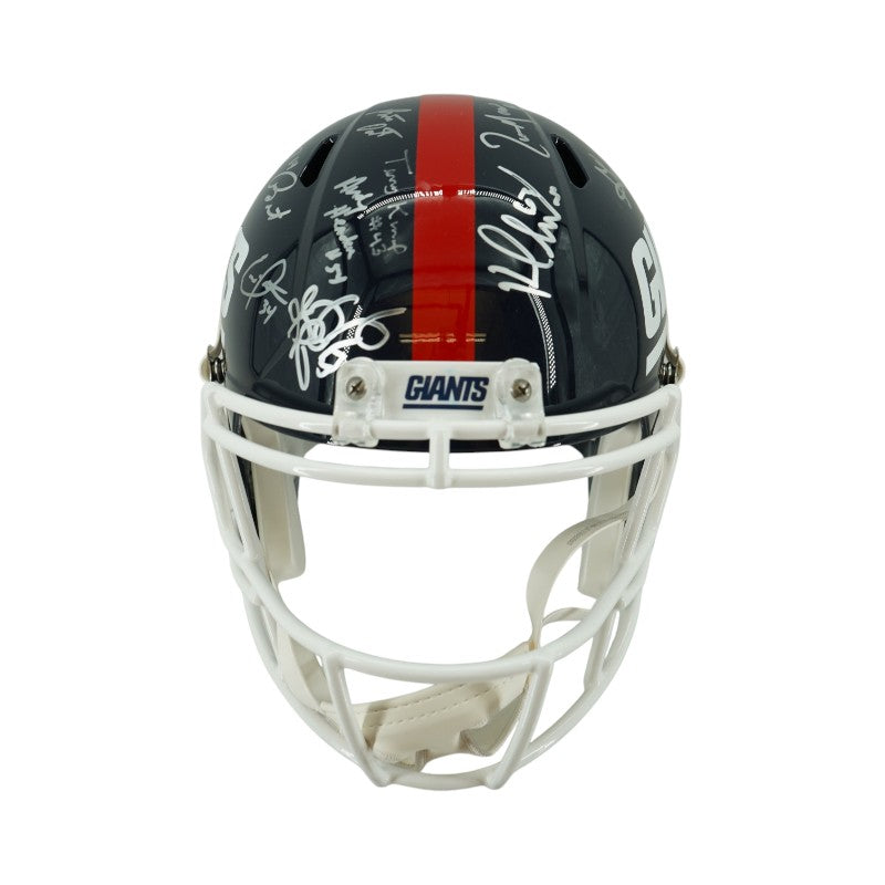New York Giants 1986 Team Signed Blue Replica Full Size Helmet JSA Holo Only