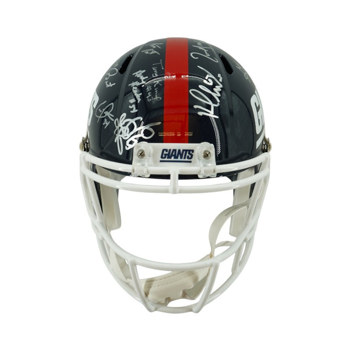 New York Giants 1986 Team Signed Blue Replica Full Size Helmet JSA Holo Only