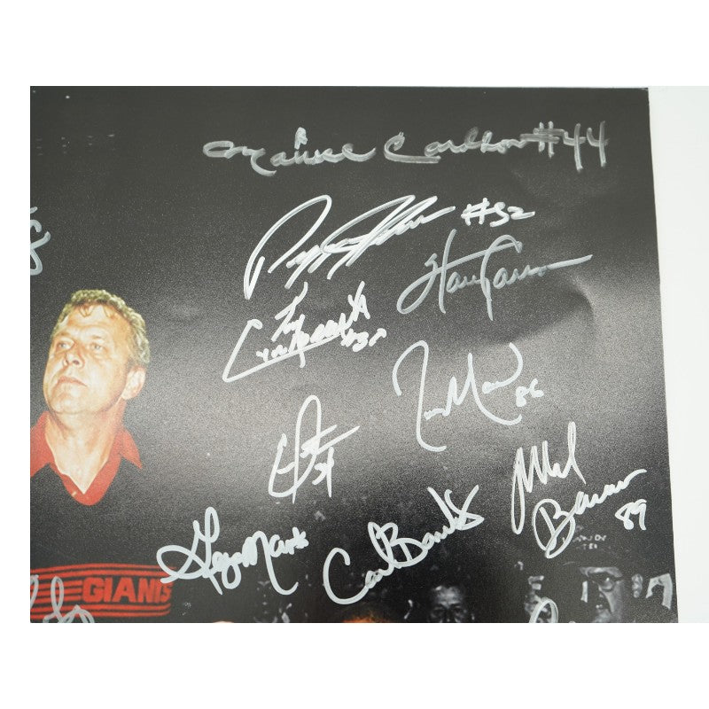 New York Giants 1980's Super Bowl Champs Team Signed 16x20 Gatorade Celebration JSA Holo Only