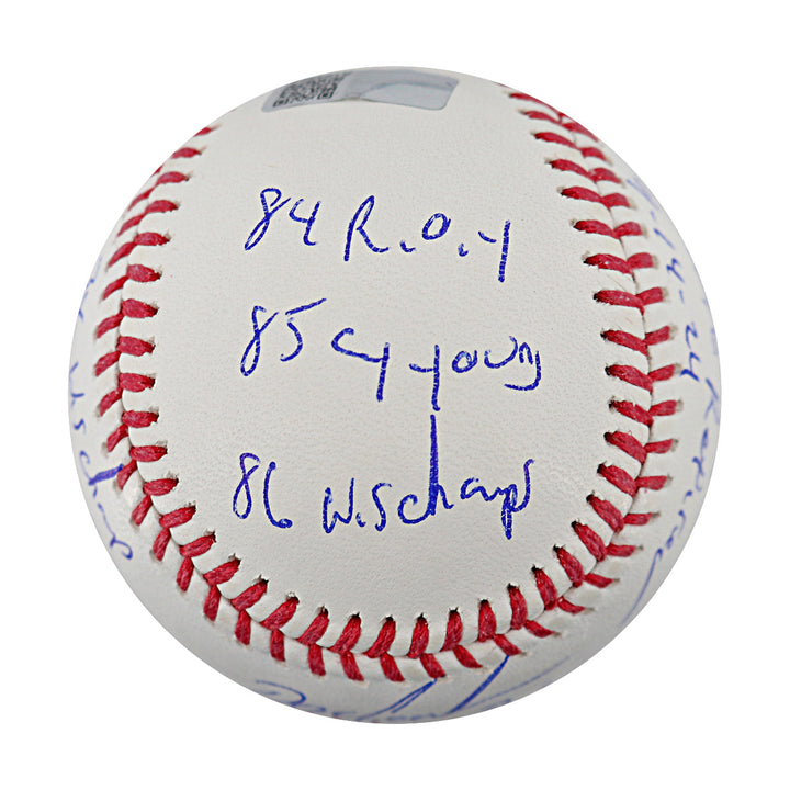 Dwight Doc Gooden New York Mets Autographed Stat 12 Inscription OMLB Baseball CX Auth