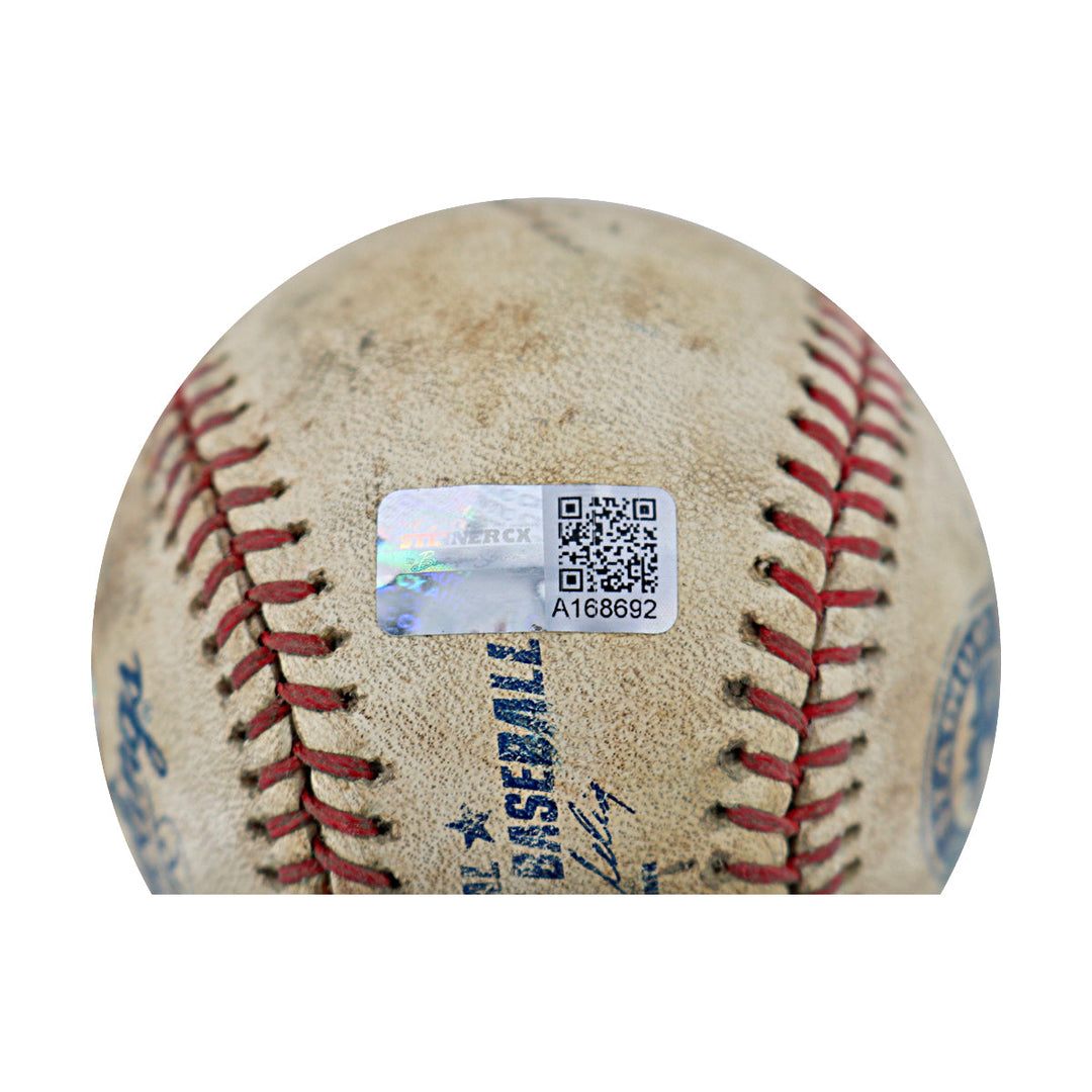 Dwight Doc Gooden New York Mets Autographed Multi Inscribed Shea Stadium Final Season Game Used Baseball CX Auth & MLB Holo