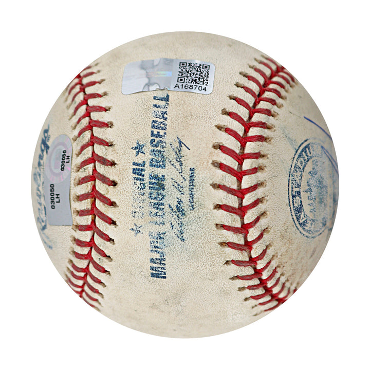 Dwight Doc Gooden New York Mets Autographed Inscribed Shea Stadium Final Season Game Used Baseball CX Auth & MLB Holo